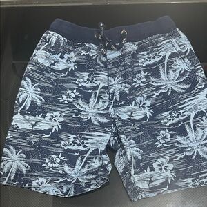 Boys 3T shorts tropical vacation print palm tree beach Hawaiian luau